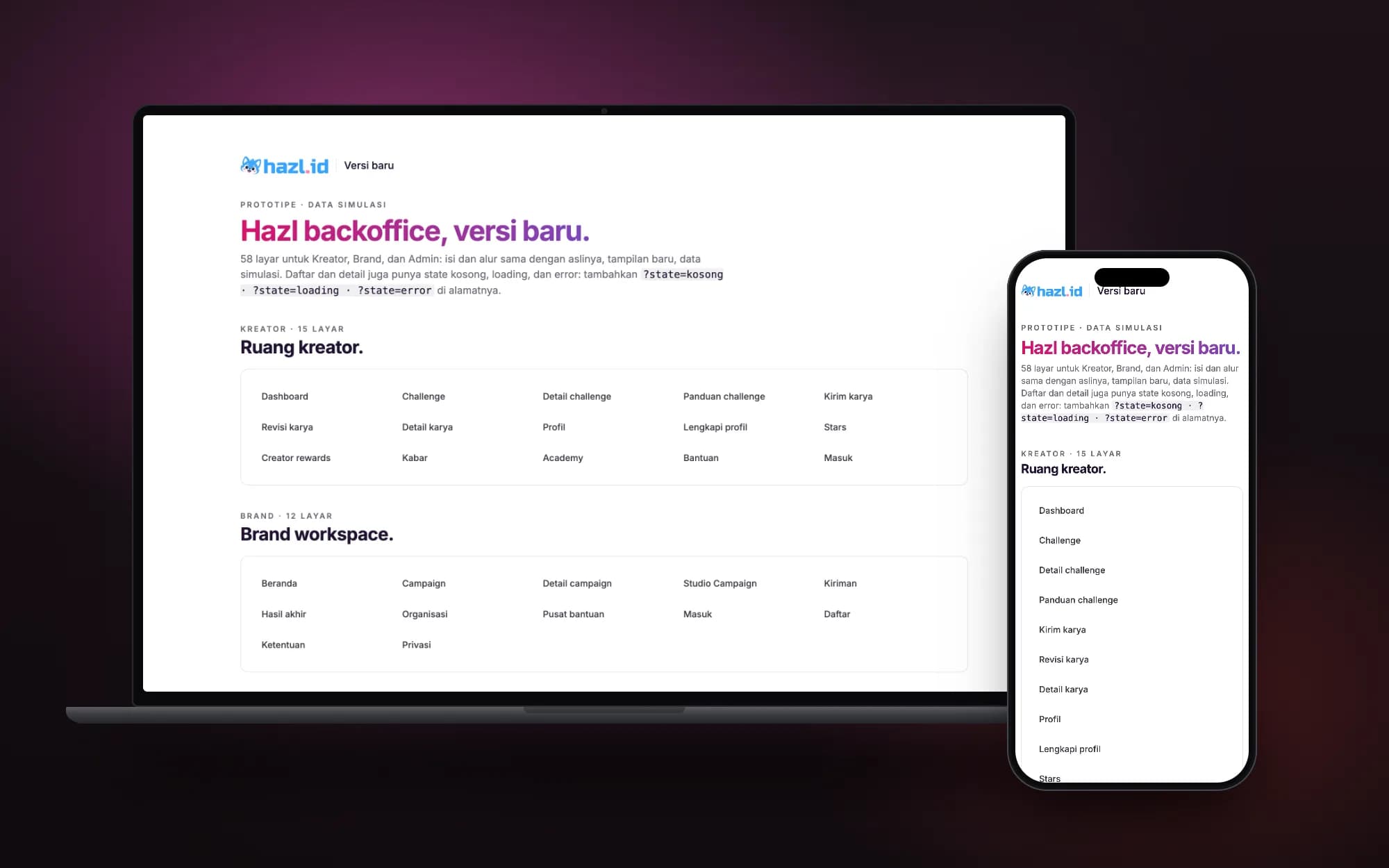 Hazl, laptop and phone mockup